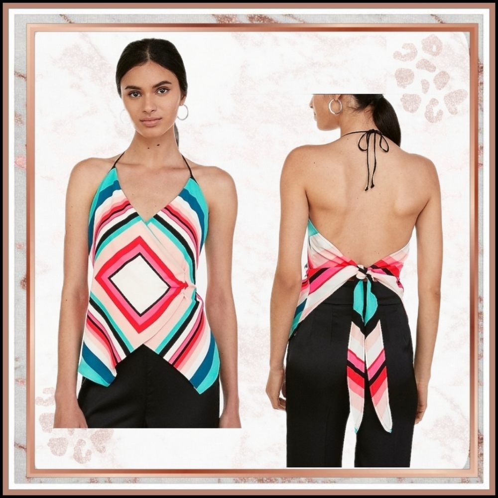 NWT Tie Back Wrap Around Halter Size S